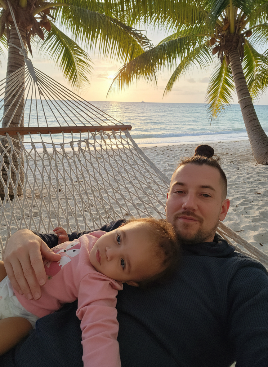 Tropical hammock scene